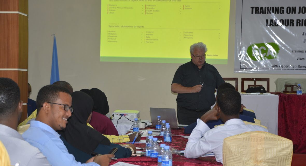 FESOJ and VIKES launch first labour rights training for Somali Journalists in Mogadishu