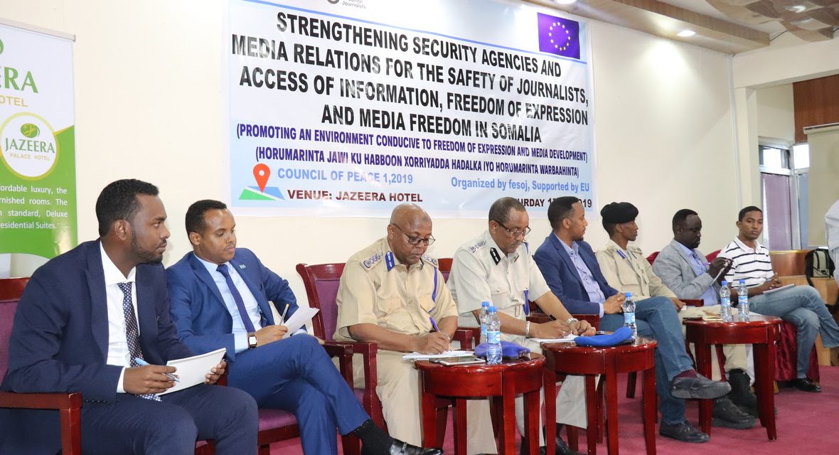 FESOJ organizes a meeting on strengthening security agencies and media relations for the safety of journalists and access of information