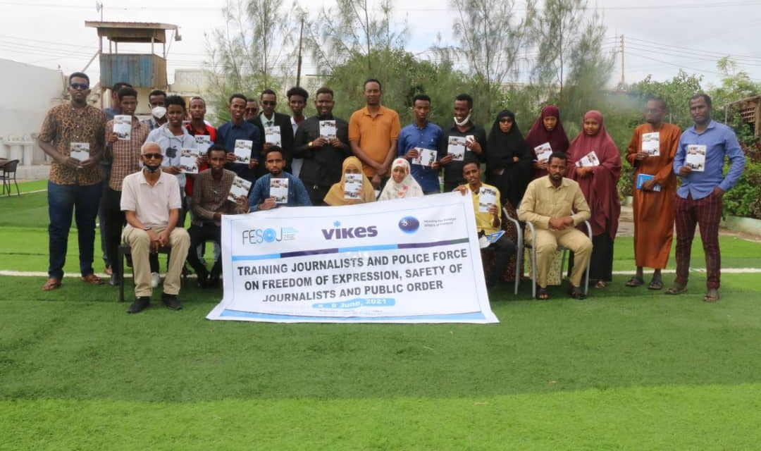 FESOJ Concludes Training on Media Safety and Freedom of Expression for Journalists and Police Officers in Jubaland Ahead of Somalia Elections