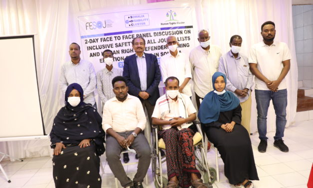 Panel Discussion on Safety of Journalists and Human Rights Defenders during the Elections concluded in Mogadishu
