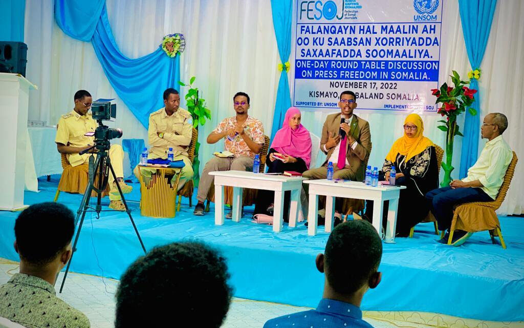 FESOJ held Panel Discussion on freedom of expression and press freedom in Kismayo city, Jubbaland State of Somalia