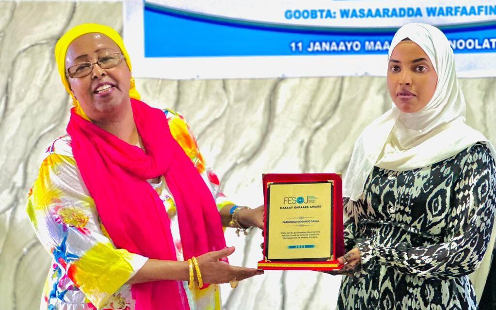 FESOJ has conducted Makay Garare Award Ceremony for Somali Female journalists Competition