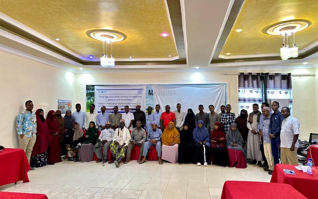 FESOJ has conducted training workshops on reporting persons with disabilities in Mogadishu and Kismayo