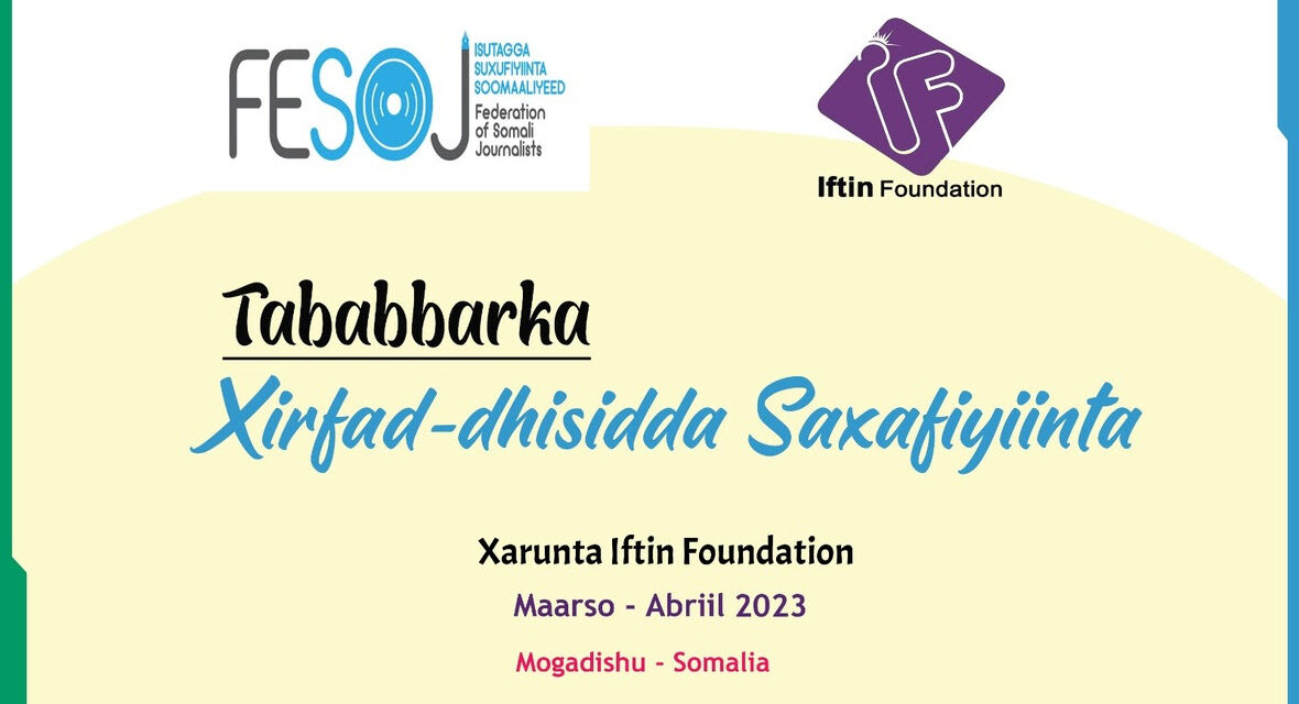 FESOJ and Iftin Foundation has jointly launched Multimedia Training for the students studying journalism at the Somali National University