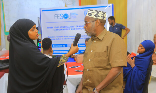 FESOJ has concluded training workshop on reporting marginalized and minority groups in the cities of Baidoa and Dhuusamareeb