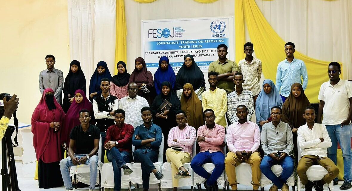 Eighty journalists and young community members completed the journalists’ training in Baidoa and Dusamareb