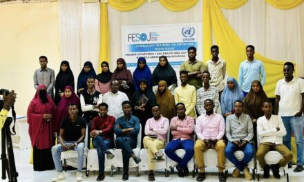 Eighty journalists and young community members completed the journalists’ training in Baidoa and Dusamareb