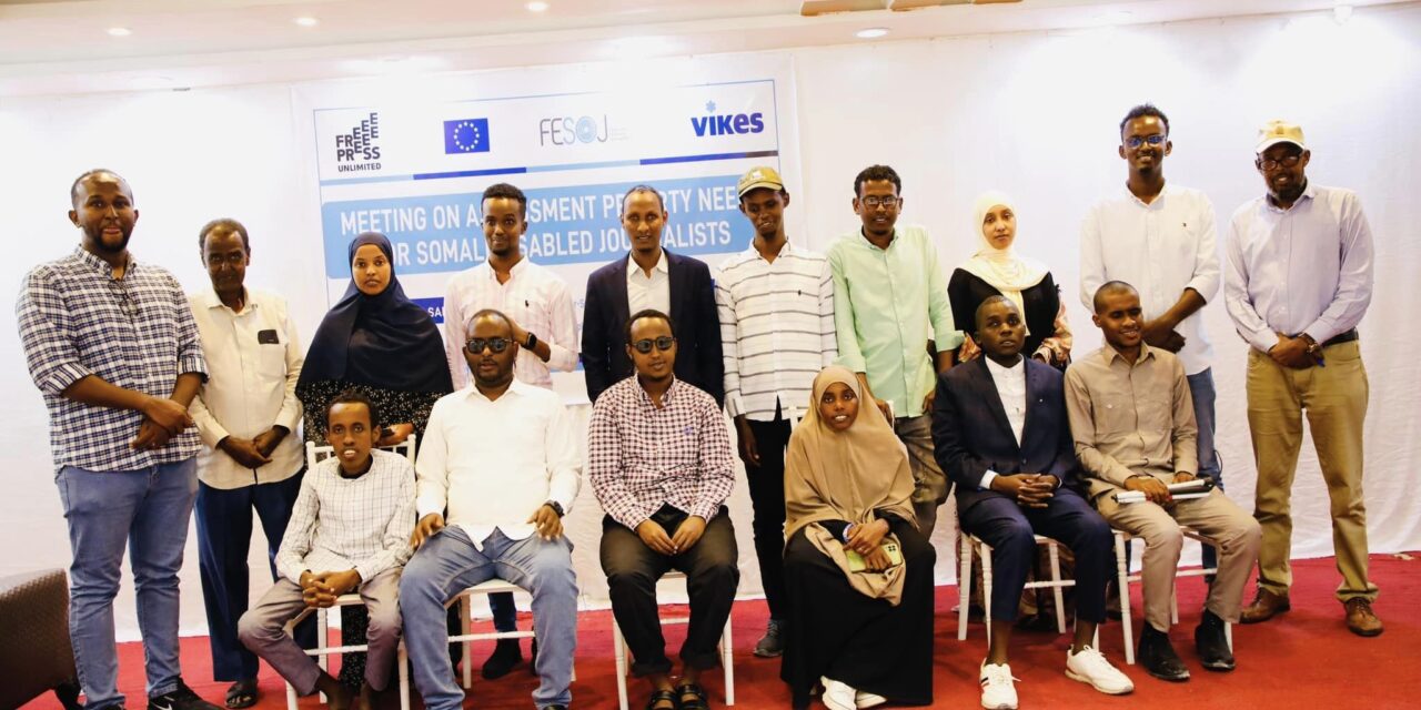 We have organized a meeting to assess the priority needs of Somali disabled journalists