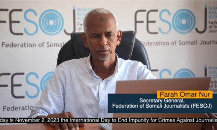 FESOJ and SOMA Issued joint message commemorating November 2, the International Day to End Impunity for Crimes Against Journalists (IDEI)