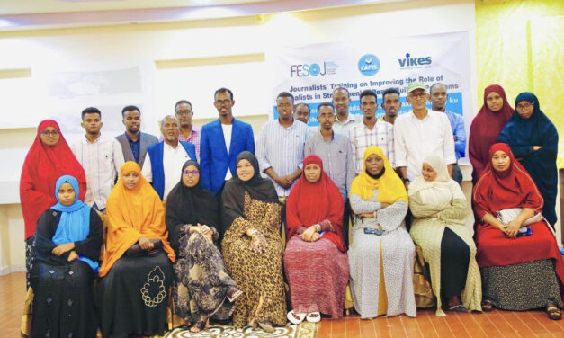 FESOJ concluded journalists ‘training in Mogadishu on strengthening peace building programs
