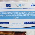 Twenty young journalists concluded training improving their professional skills in Mogadishu