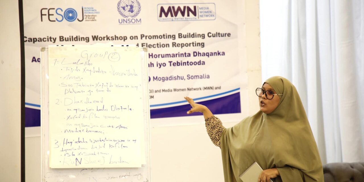 FESOJ and MWN Spearhead Training Workshop to Enhance Direct Election Reporting in Mogadishu