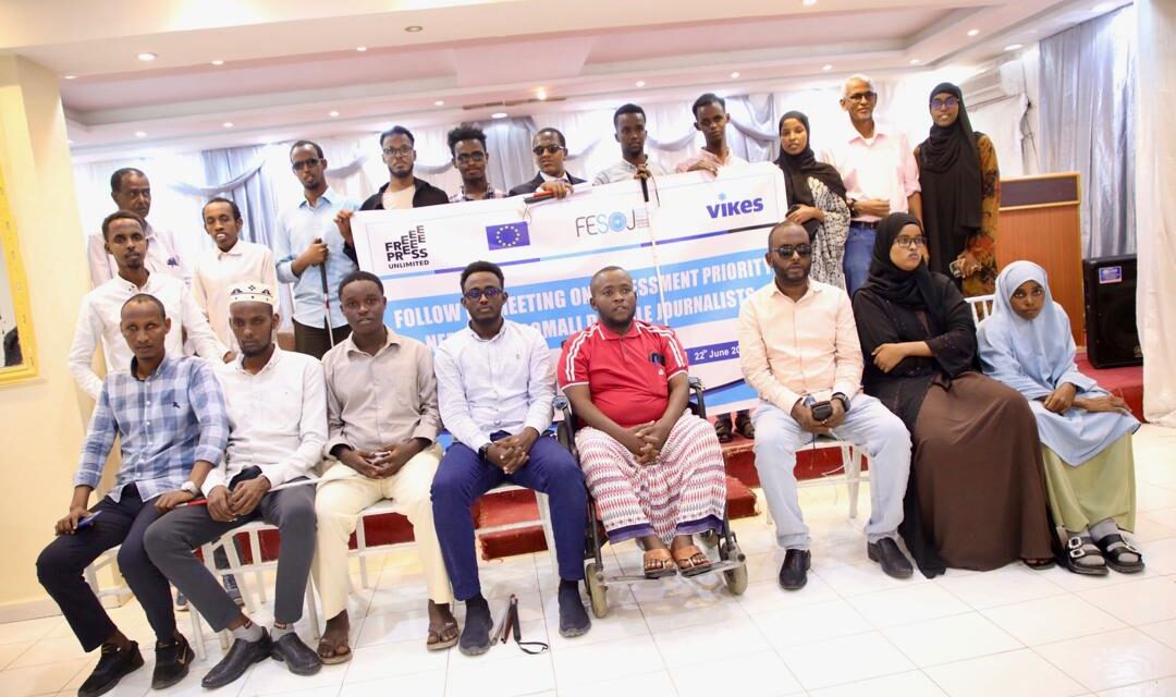 FESOJ concluded one – day follow -up meeting on assessment priority needs for Somali disable journalists