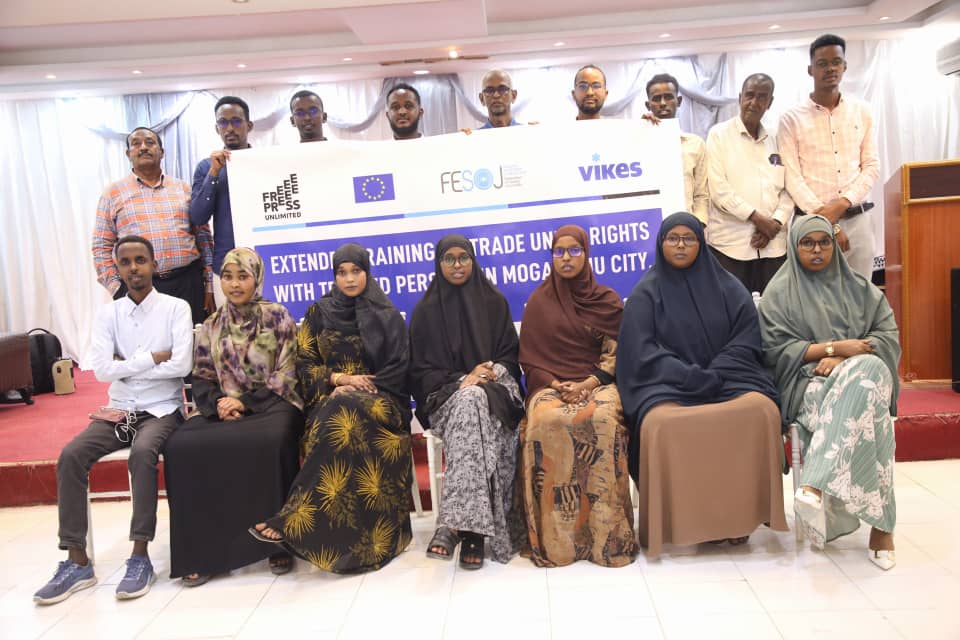 FESOJ concluded extended training on trade union rights with trusted persons in Mogadishu