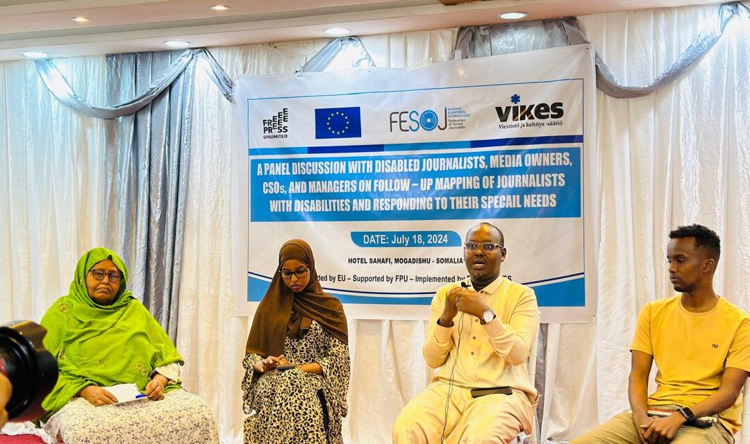 FESOJ completed panel discussion with disable journalists, media owners and managers in Mogadishu, Somalia