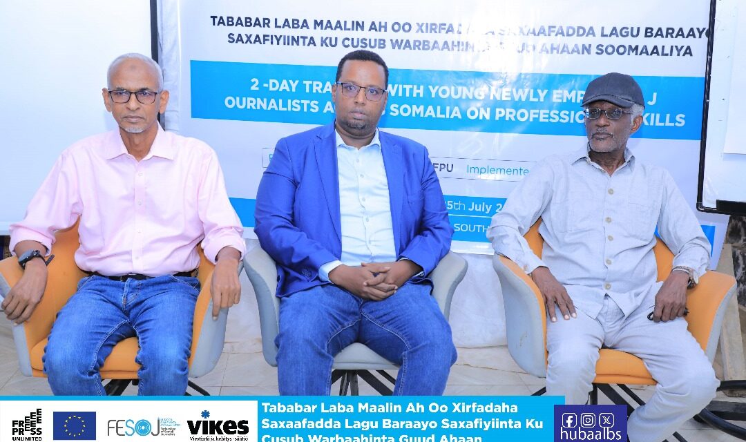 FESOJ has finalized training enhancing the professional skills of young journalists in Baidoa city, South West State