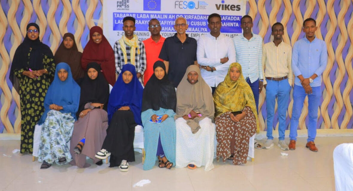 FESOJ held training for twenty young newly employed journalists in Galkacyo city, Galmudug State