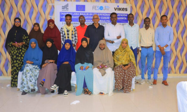 FESOJ held training for twenty young newly employed journalists in Galkacyo city, Galmudug State