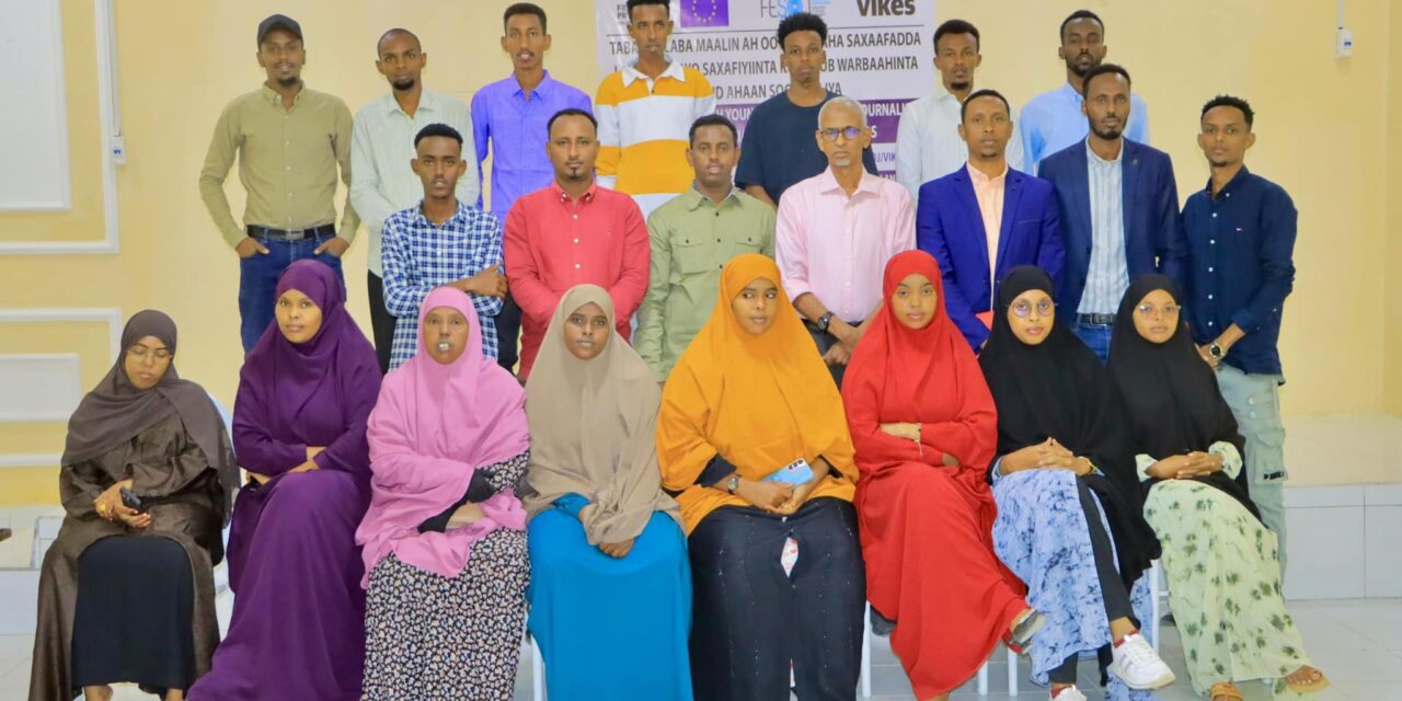 FESOJ has completed training improving the professional skills of young journalists in Kismayo city, Jubbaland State