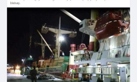 PARTLY FALSE: These are not images of a ship carrying weapons in Mogadishu in 2024.