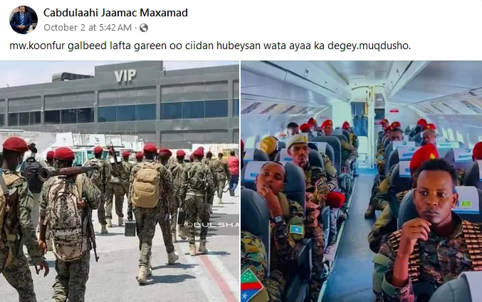 PARTLY FALSE: One of these images doesn’t depict the arrival of Somalia’s Southwest Regional State leader in Mogadishu.