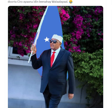 ALTERED: Somaliland presidential candidate holding Somalia’s flag is doctored