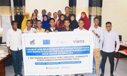 FESOJ Strengthens the Capacity of Emerging Journalists Through Training in Adaado City, Galmudug State