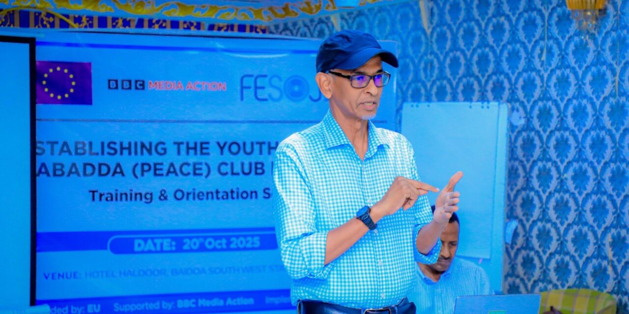 FESOJ Launches Youth Peace Club Initiative in Baidoa to Promote Peace through Social Media