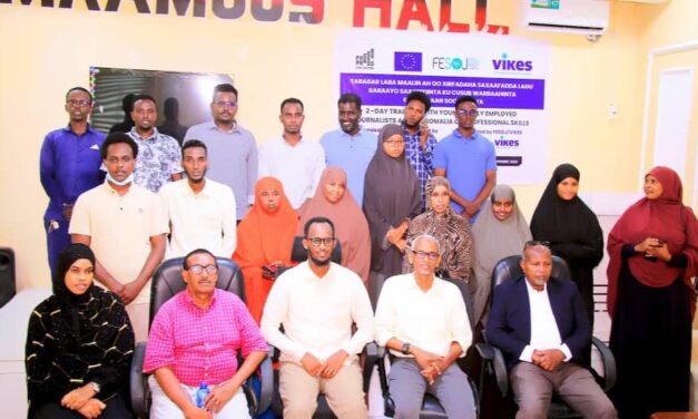FESOJ Wraps Up Capacity-Building Training for Emerging Journalists in Kismayo