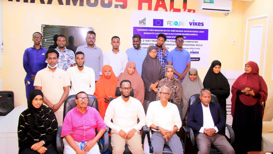 FESOJ Wraps Up Capacity-Building Training for Emerging Journalists in Kismayo