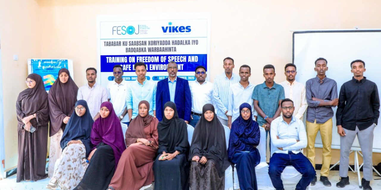 FESOJ completes training workshop on freedom of speech and safe media safety environment in Dhusamareb